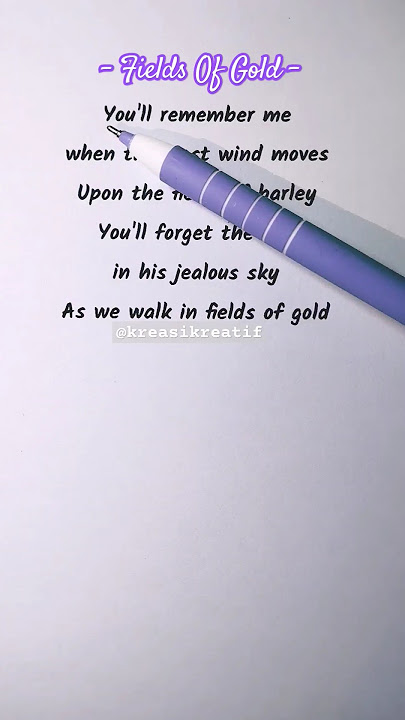 ✨ Walk Through Golden Memories | Sting – Fields of Gold (Lyrics)
