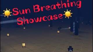 Sun Breathing Showcase☀️ IS OP (Demon Slayer Burning Ashes)