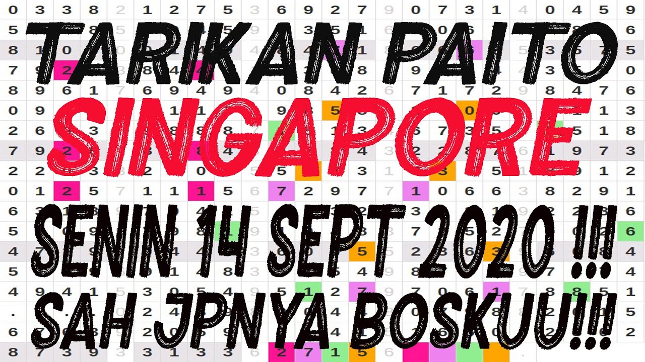 Tarikan Paito Sgp 14 September 2020 Paito Jitu Youtube