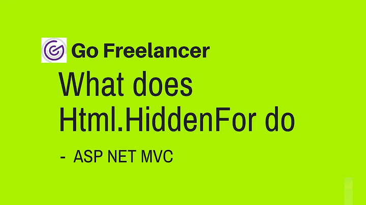 What does Html HiddenFor do ASP NET MVC