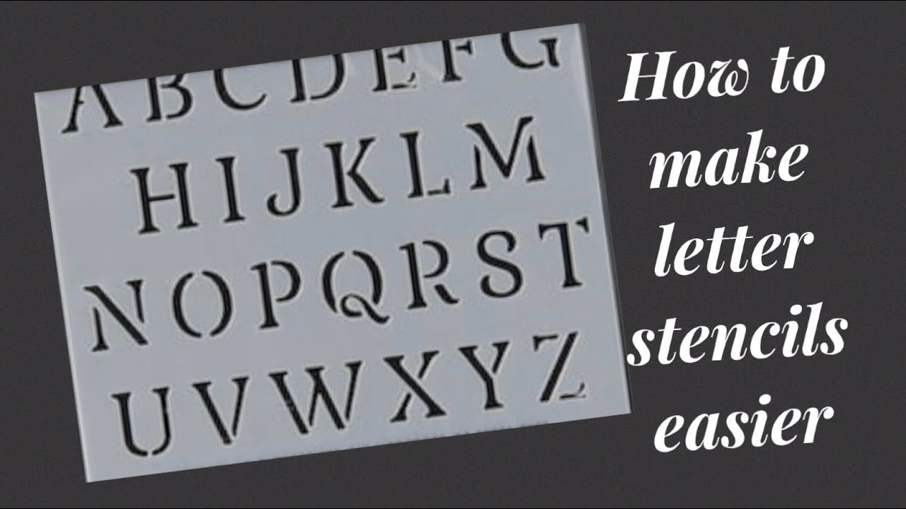 Custom Letter Stencils for Crafts