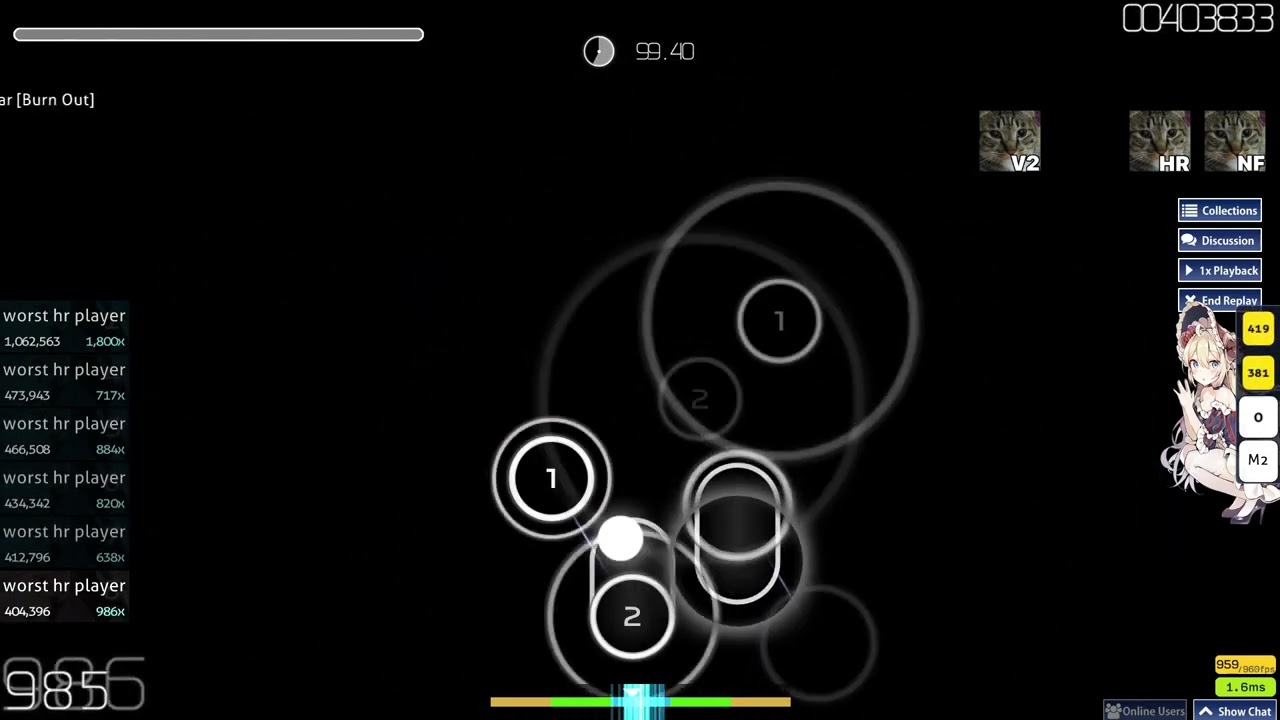 Burning Star [Burn Out] +NFHRV2 99.01% FC (OWC2023 GF HR3, my best score in a tourney match by far)