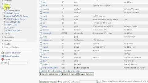 Use webmin to change settings on existing domain