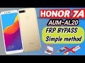 Honor 7a  ( Aum-AL20 ) frp bypass simple method  2022  Gmail account bypass