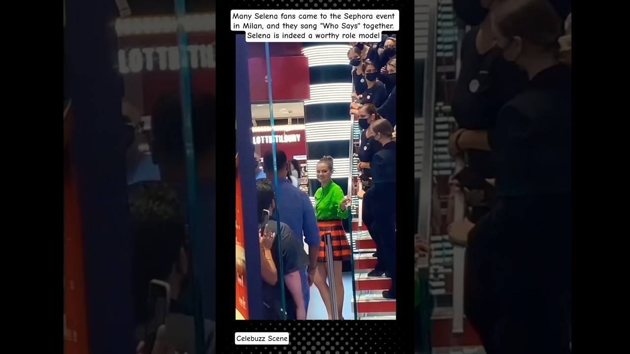 Many Selena fans came to the Sephora event in Milan