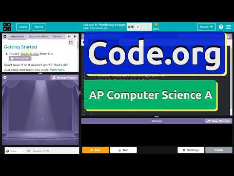 Code.org Lesson 8.3 Modifying Images | Tutorial with Answers | CSA Unit 5
