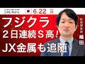 TODAY'S TOPICS 国内株　6月22日_フジクラ２日連続Ｓ高！ＪＸ金属も追随