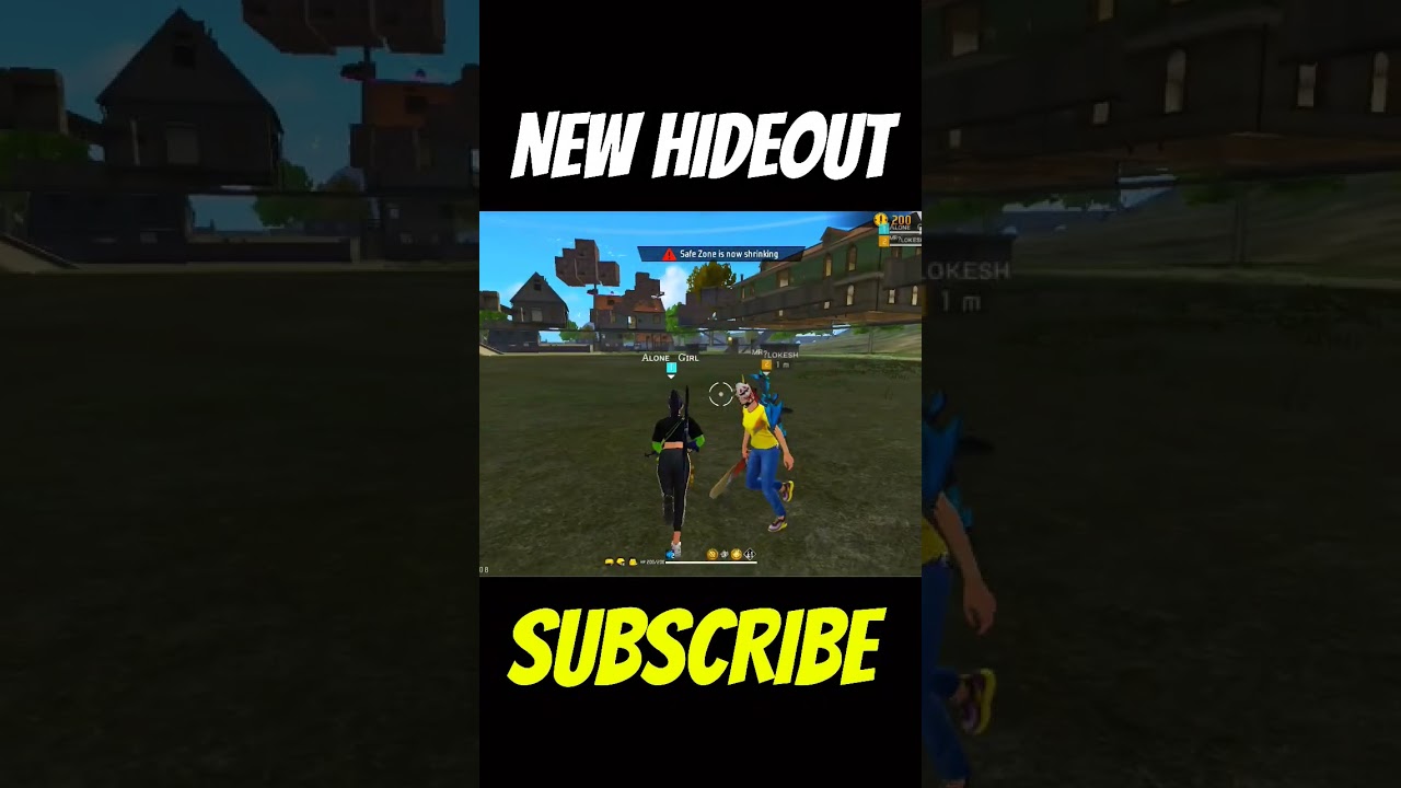 new hideout trip and tricks in clock tower 🗼 free fire max 🗿