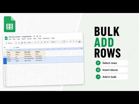 How to Insert Multiple Rows in Google Sheets (Expand Tables Faster)