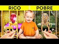 ¡CÁRCEL RICO VS CÁRCEL POBRE || Trucos para engañar a la oficial embarazada de123 GO! CHALLENGE