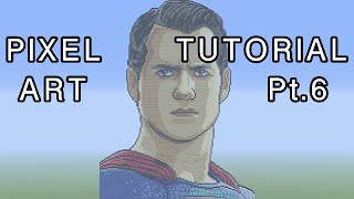 Minecraft Pixel Art Tutorial - Superman (Batman V Superman) Part 6