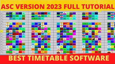 Best TimeTable Generating Software For Schools and Colleges I ASC TUTORIAL I VERSION 2023