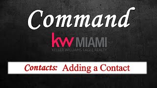 Command: Contacts - Add a Contact