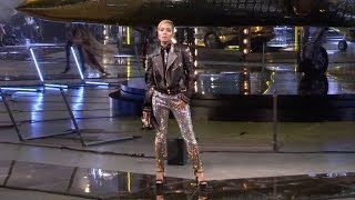 Jada Pinkett Smith, Maye Musk and models on the runway for the Philipp Plein show