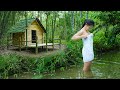 Full20 days building cabin in the bamboo forest  alone determined from start to finish