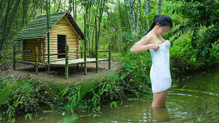 Full-video: 20 Days Building Cabin in the Bamboo Forest - Alone Determined from Start to Finish