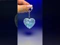 Crystal Ice Heart Resin Keychain | Handmade Resin Art