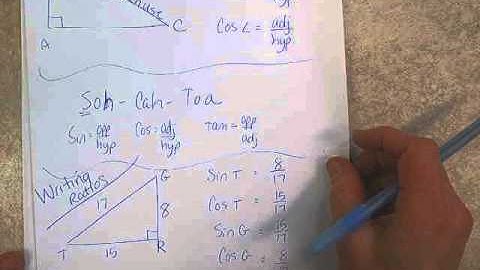 Geometry 8 4 Sin and Cos Ratios Part 1
