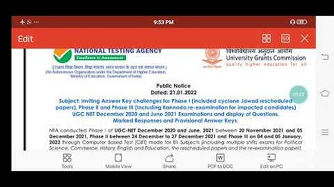 NTA NET December 2021 and June 2021 Official Answer Key and Recorded Response Released by NTA| UGC