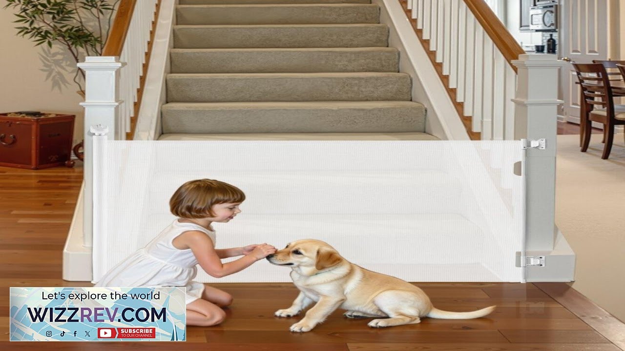 VEVOR Retractable Baby Gate Extends to 72.8 inch Wide 31.3 inch Tall