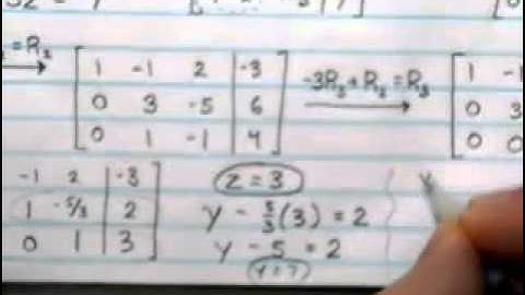 Pre-Calculus 7.3 - Multivariate Linear Systems and Row Operations