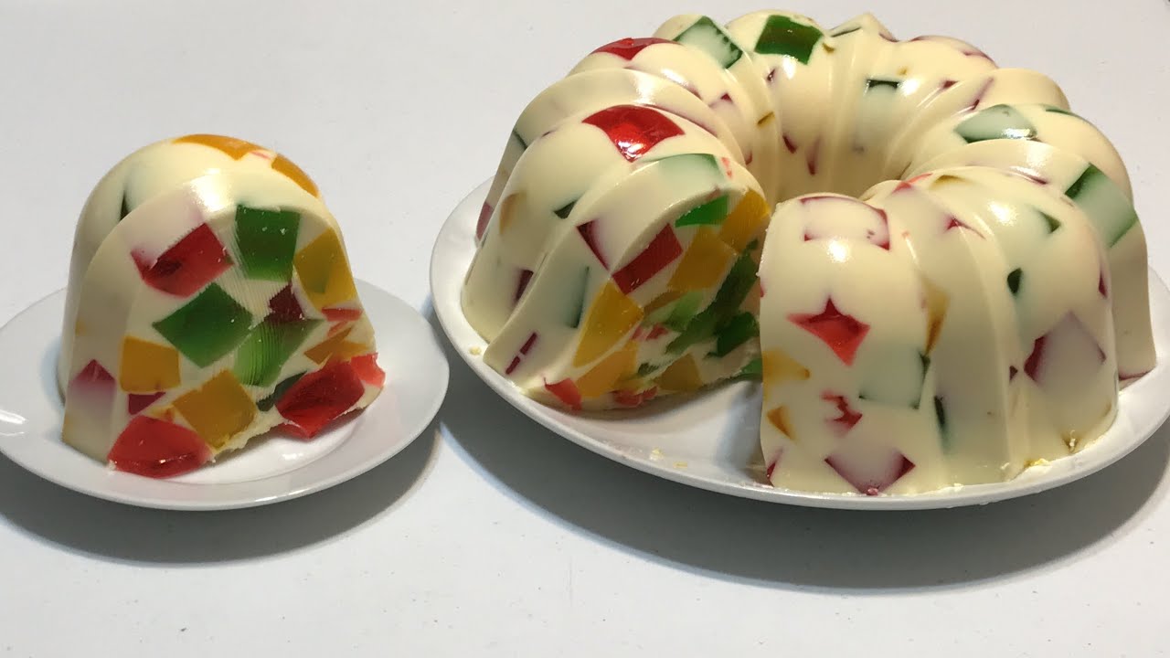 Gelatina 2 Ingredientes De Piña Mosaico Cremosa YouTube