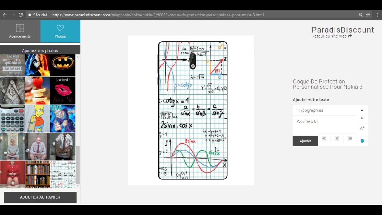 Personnaliser Coque De Protection Nokia 3 - ParadisDiscount.Com