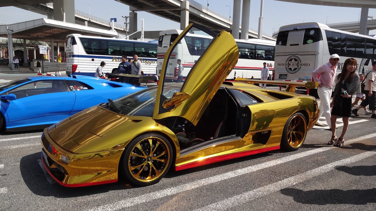 Hd Golden Lamborghini Diablo In Japan 開運 金 ランボルギーニ ディアブロ Youtube