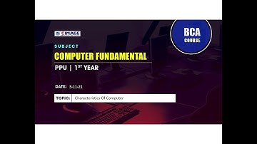 Computer Fundamental(Characteristics Of Computer)By Amit Kumar Date 3-11-21