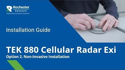 TEK 880 Cellular Radar EXI Non Invasive  Installation Video 1