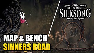 SILKSONG - Sinner's Road Map & Bench Location (How to Fix Bench)