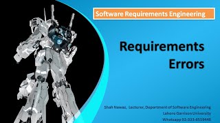 SRE - Requirement Errors