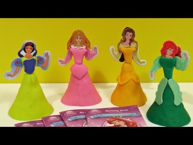 Disney Princess Straw Buddies Snow White, Aurora, Jasmine, Ariel