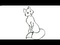 How to draw Cute Fox in easy steps for children. beginners