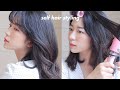 (eng,jpn)중단발 고데기 웨이브 헤어스타일링 (거지존, 똥손 들어와요) my hair styling routine | about jooha