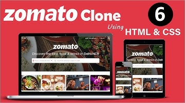 Zomato Clone using  HTML & CSS  || Part-6 Food Delivery Site || Developer Dude -- Web Development