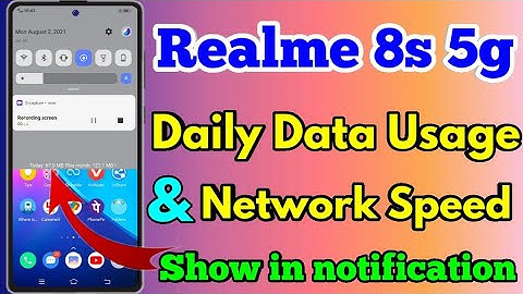 How To Show Daily Data Usage In Realme 8s 5g, Realme 8s 5g Show Daily Data Usage