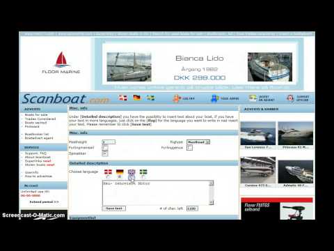 How to edit your boatadvert   Video Guide   scanbo
