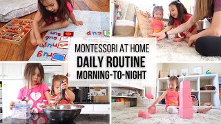 MONTESSORI AT HOME: Our *ENTIRE* DAILY Routine! \/\/ Montessori Homeschool for Toddler \& Preschooler