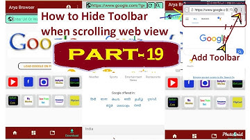 part -19 how to hide toolbar when scrolling web view