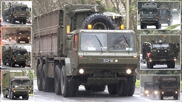 Many British Army engineering vehicles and trucks during NATO Exercise Steadfast Defender 🪖