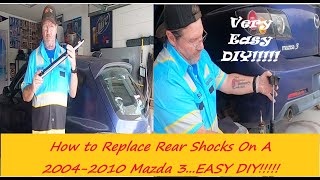 How to Replace rear shock absorber on 2004-2010 Mazda 3..EASY DO IT YOURSELF!!!!! Save $100's