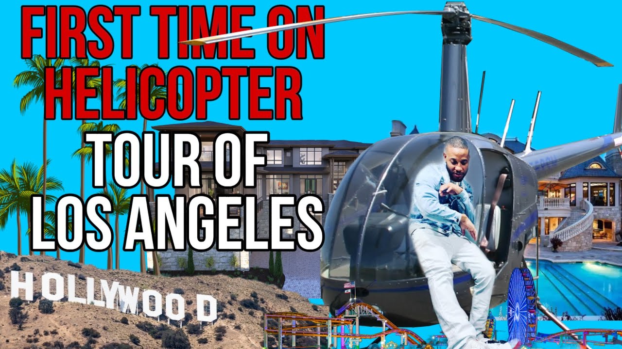 POV helicopter tour of Los Angeles I seen LeBron James House 