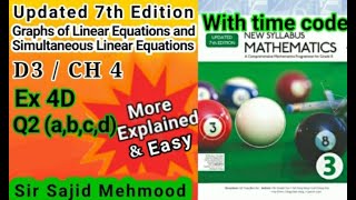 D3 math|Ch 4|Ex 4D|Q_2_(a,b,c,d)|New Updated 7th Edition|New Oxford Mathematics 3|Sir Sajid Mehmood
