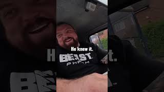 Eddie Hall gets pulled over in worlds smallest car #police