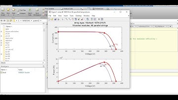 How to use Solar PV module in MATLAB