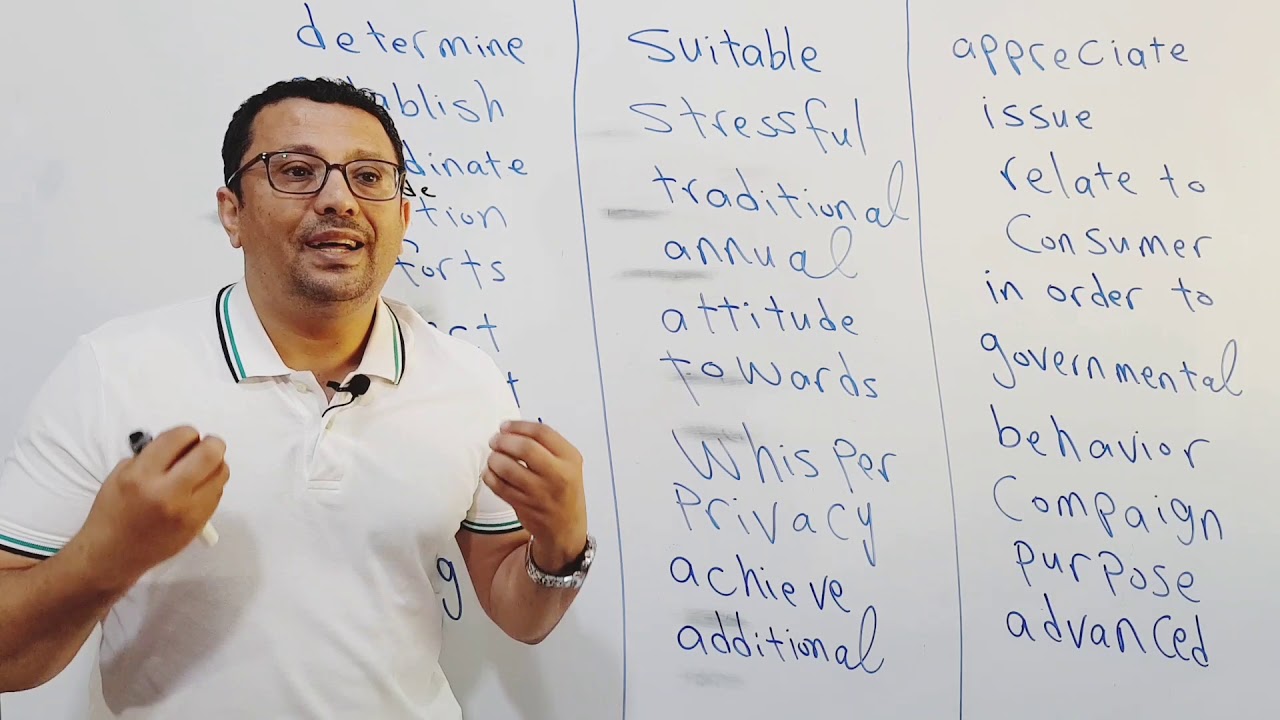 كلمات إنجليزية متقدمه و كيف تستخدم أي كلمة في جملة بكل سهولة؟ المستوى الخامس (الحلقة رقم 13)