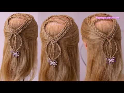 Причёска из косичек Hair tutorial Peinado de trenzas