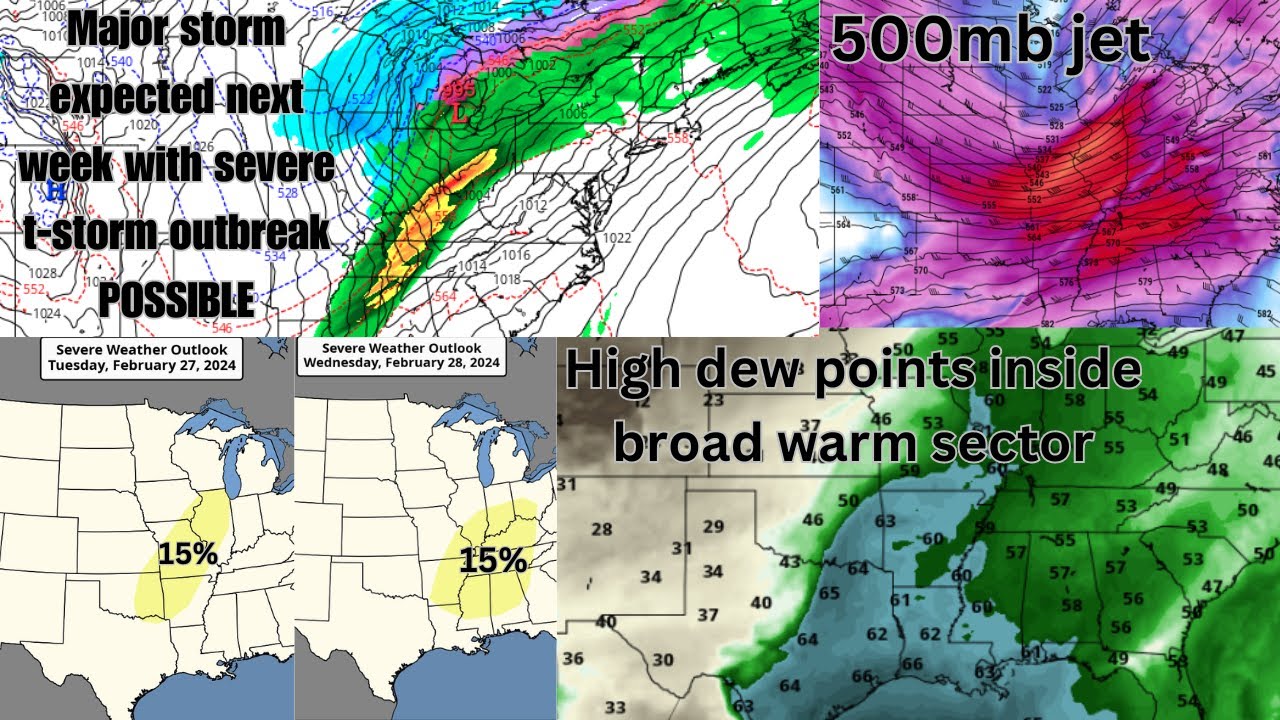Severe weather outbreak POSSIBLE as a major storm looms - YouTube