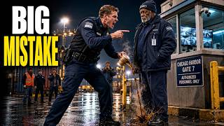COP HUMILIATED AN OLD WATCHMAN… THEN THE CAMERA DESTROYED HIS LIFE